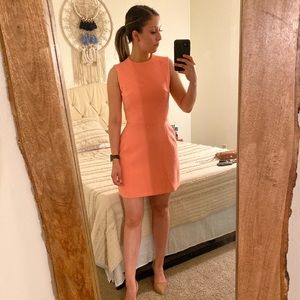 French Connection neon pink dress